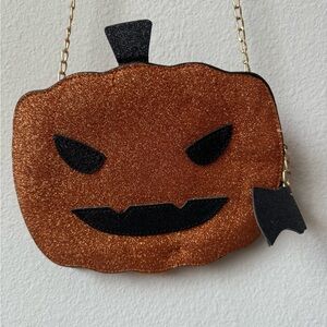 Halloween Pumpkin Glitter Bag